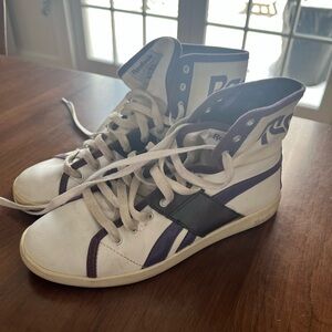 Reebok Purple and Cream High-Tops